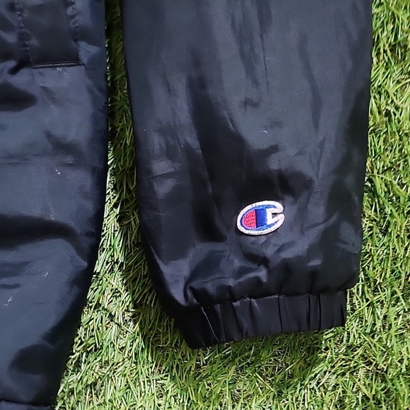 Champion Black Hooded Trench Coat Sylye Vintage Coat. 90s - Picture 9 of 12